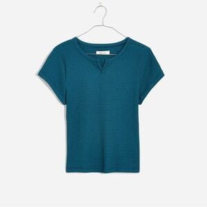 NWT Madewell Ribbed Split-Neck Tee